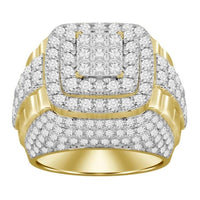 Thumbnail for MEN'S RING 5 CT ROUND DIAMOND 14K YELLOW GOLD