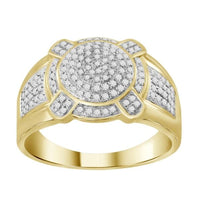 Thumbnail for MEN'S RING 1/2 CT ROUND DIAMOND 10K YELLOW GOLD