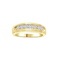 Thumbnail for MEN'S BAND 3/4 CT ROUND DIAMOND 10K YELLOW GOLD
