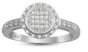 LADIES RING 1/5 CT ROUND DIAMOND SILVER