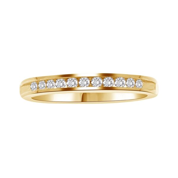 LADIES BAND 1/2 CT ROUND DIAMOND 14K YELLOW GOLD