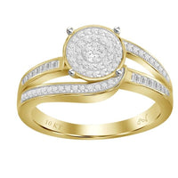 Thumbnail for LADIES RING 1/3 CT ROUND/BAGUETTE DIAMOND 10K YELLOW GOLD