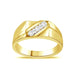 MEN'S BAND 1/4 CT ROUND DIAMOND 10K YELLOW GOLD