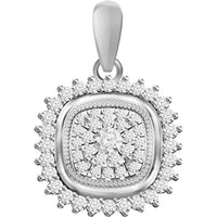Thumbnail for LADIES PENDANT 1/5 CT ROUND DIAMOND 10K WHITE GOLD