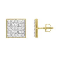 Thumbnail for MEN'S EARRING 1/6 CT ROUND DIAMOND 10K YELLOW GOLD