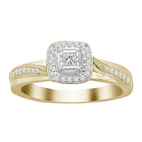 Thumbnail for LADIES RING 1/5 CT ROUND/PRINCESS DIAMOND 10K YELLOW GOLD