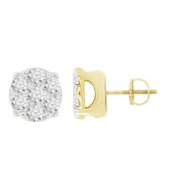 Thumbnail for MEN'S EARRINGS 1/4 CT ROUND DIAMOND 10K YELLOW GOLD