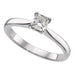 LADIES RING 1/2 CT PRINCESS DIAMOND 14K WHITE GOLD