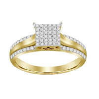 Thumbnail for LADIES RING 1/5 CT ROUND DIAMOND 10K YELLOW GOLD