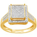 LADIES RING 1/3 CT ROUND DIAMOND 10K YELLOW GOLD