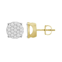 Thumbnail for MEN'S EARRINGS 1 CT ROUND DIAMOND 10K YELLOW GOLD