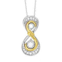 Thumbnail for LADIES PENDANT 1/4 CT ROUND DIAMOND 10K TT WHITE & YELLOW GOLD