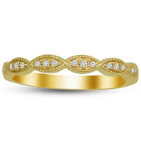 Thumbnail for LADIES STACKABLE RINGS 1/15 CT ROUND DIAMOND 14K YELLOW GOLD