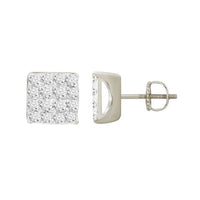 Thumbnail for MEN'S EARRINGS 1/2 CT ROUND DIAMOND 1K WHITE GOLD