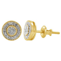 Thumbnail for MEN'S EARRINGS 1/6 CT ROUND DIAMOND 10K YELLOW GOLD
