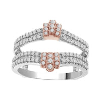 Thumbnail for LADIES ENHANCER WRAPS 1/2 CT ROUND DIAMOND 14K TT WHITE/ROSE GOLD