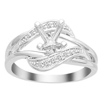 Thumbnail for LADIES ENGAGEMENT RING SETTING 1/10 CT TW ROUND DIAMOND 18K WHITE GOLD-CTR 1 CT (THE CENTER DIAMOND IS SOLD SEPARATELY)