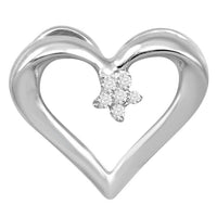 Thumbnail for LADIES HEART PENDANT WITH CHAIN 0.03 CT ROUND DIAMOND SILVER
