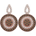 LADIED EARRING 7/8 CT ROUND/CAPPUCCINO DIAMOND 10K ROSE GOLD