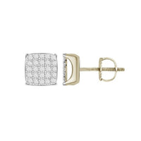 Thumbnail for MEN'S EARRINGS 1 CT ROUND DIAMOND 10K WHITE GOLD
