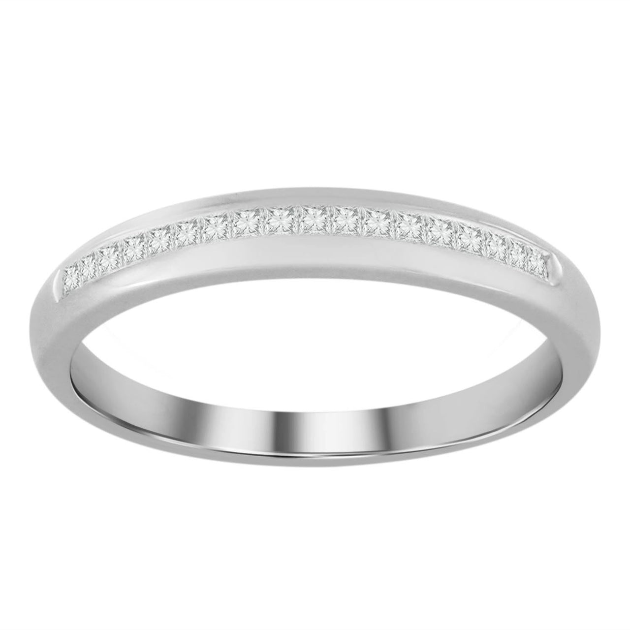 MEN'S BAND 1/4 CT PC DIAMOND 10K WHITE GOLD