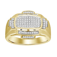 Thumbnail for MEN'S RING 1/4 CT ROUND DIAMOND 10K YELLOW GOLD
