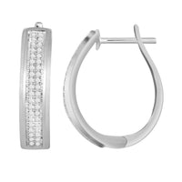 Thumbnail for LADIES HOOP 1/4 CT ROUND DIAMOND SILVER