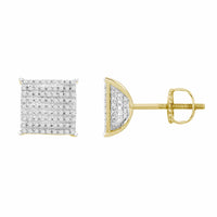 Thumbnail for MEN'S EARRINGS 1/3 CT ROUND DIAMOND 10K YELLOW GOLD