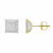 MEN'S EARRINGS 1/3 CT ROUND DIAMOND 10K YELLOW GOLD