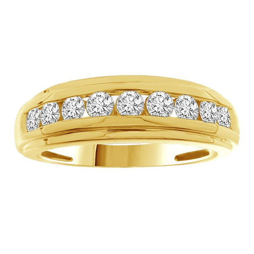 LADIES RING 1/2 CT ROUND DIAMOND 10K YELLOW GOLD