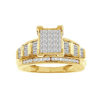 Thumbnail for LADIES RING 1 CT ROUND/PRINCESS/BAGUETTE DIAMOND 10K YELLOW GOLD