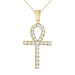 MEN'S CROSS 1 1/2 CT ROUND DIAMOND 10K YELLOW GOLD