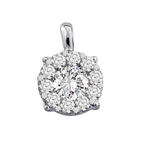 Thumbnail for LADIES PENDANT 1/2 CT ROUND DIAMOND 14K WHITE GOLD