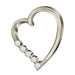 LADIES HEART PENDANT 1/4 CT ROUND DIAMOND 14K WHITE GOLD