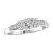 LADIES RING 1/4 CT ROUND DIAMOND 10K WHITE GOLD