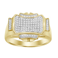 Thumbnail for MEN'S RING 1/4 CT ROUND DIAMOND 10K YELLOW GOLD