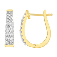 Thumbnail for LADIES HOOPS 1/2 CT ROUND DIAMOND 14K YELLOW GOLD