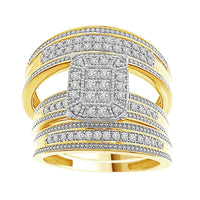 Thumbnail for LADIES TRIO SET 1/2 CT ROUND DIAMOND 10K YELLOW GOLD