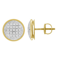 Thumbnail for MEN'S YUVA EARRINGS 1/20 CT ROUN DIAMOND 10K YELLOW GOLD
