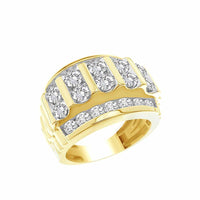 Thumbnail for MEN'S BAND 5 CT ROUND DIAMOND 10K YELLOW GOLD