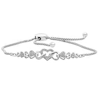 Thumbnail for LADIES BRACELET 1/10 CT ROUND DIAMOND SILVER WHITE