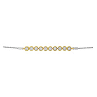Thumbnail for LADIES BRACELET 1/5 CT ROUND DIAMOND SILVER YELLOW GOLD PLATED