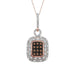 LADIES PENDANT 1/5 CT ROUND DIAMOND 10K ROSE GOLD