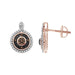 LADIES EARRINGS 1/3 CT ROUND DIAMOND 10K ROSE GOLD