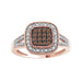 LADIES RING 1/5 CT ROUND DIAMOND 10K ROSE GOLD