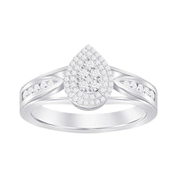 Thumbnail for LADIES RING 1/3 CT ROUND DIAMOND 10K WHITE GOLD
