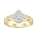 LADIES RING 1/3 CT ROUND DIAMOND 10K YELLOW GOLD