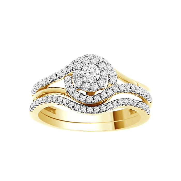 Ladies Pave Set Filigree Diamond Ring 14k White Gold 0.10ct - DE39