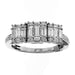 LADIES RING 1 1/6 CT ROUND/BAGUETTE DIAMOND 14K WHITE GOLD