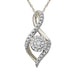 LADIES PENDANT 0.03 CT ROUND DIAMOND 10K WHITE GOLD